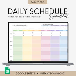 毎日の週次スケジュール スプレッドシート デイリープランナー Google シートテンプレート 毎日のチェックリスト 週次スケジュール To Do リスト スプレッドシート デイリーオーガナイザー