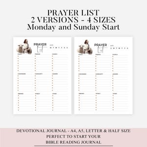 Prayer Journal Printable Bible Study Planner Faith Based Bible Study Journal for Women Prayer Planner Christian Digital Bible Journal Book
