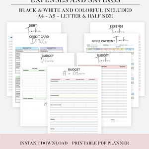 NEW Budget Finance Planner Bundle Printable Digital Budget Journal, Expenses, Ultimate Finance Planner Bundle book pdf Budget Planner Binder