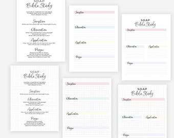 Bible Study SOAP Template Pdf | Colorful Verse Mapping | Bible Journal | Bible Summary | Faith Reflection | Bible Notes | Faith journal PDF