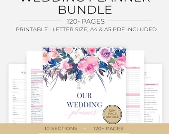120 + Page Wedding Planner Bundle, Wedding Planner, Wedding Itinerary, Wedding Planning Book, Wedding Planning Checklist, Wedding Day Binder