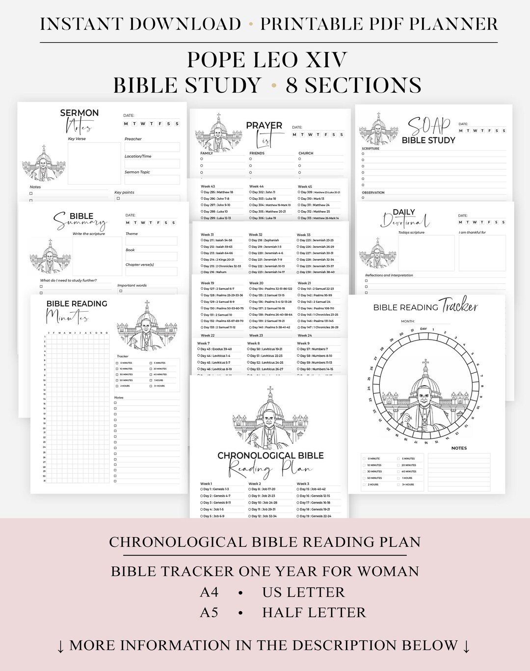 Digital Bible Study Printable | Digital Bible Template | Bible Summary ...