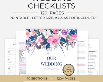 Wedding Checklist Printable Floral Wedding Planning Checklist Digital Wedding Checklist Wedding Plan Checklist Wedding Planner Checklist