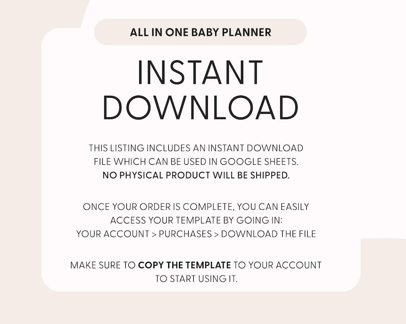 Foglio di calcolo per la pianificazione del bambino, lista della spesa per i prodotti per neonati, pianificazione finanziaria per la gravidanza, Google Fogli, budget per il bambino, checklist per la preparazione del neonato immagine 13