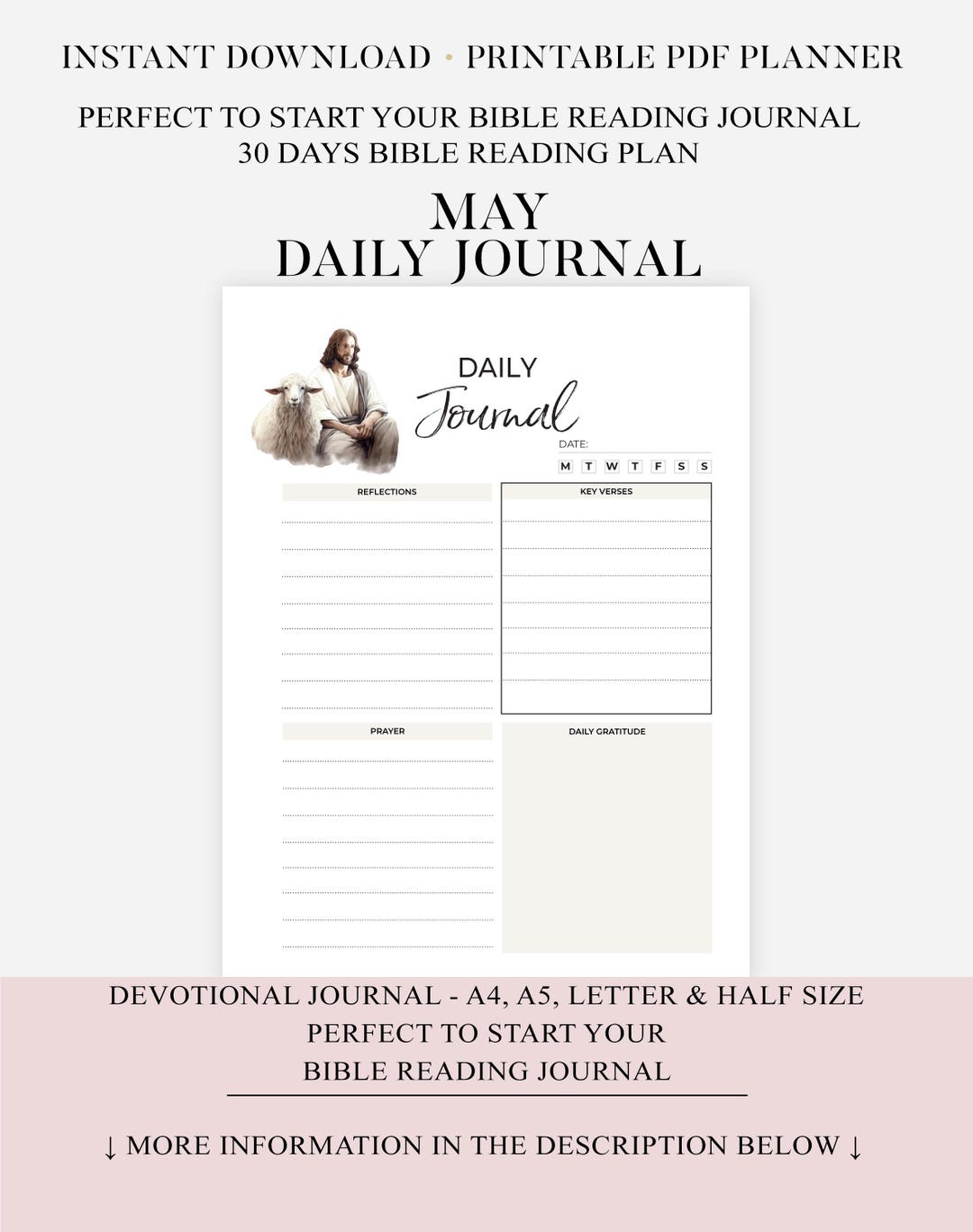 Prayer Journal Printable Bible Study Planner Faith Based Bible Study ...