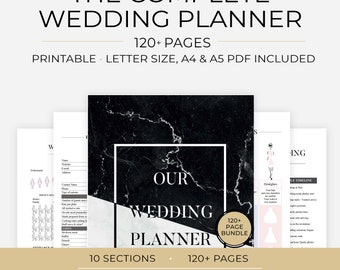 Wedding Planner Printable, Printable Wedding Planner Pages, Wedding Plan Bundle, Wedding Planning Book, Wedding Planner PDF A4A5 Letter Size