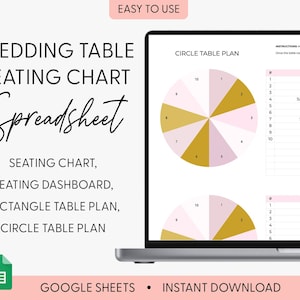 Druckbare Hochzeitstisch Sitzplan Vorlage, Runder Tisch Sitzplan, Event Tisch Sitzordnung, Head Table Sitzordnung