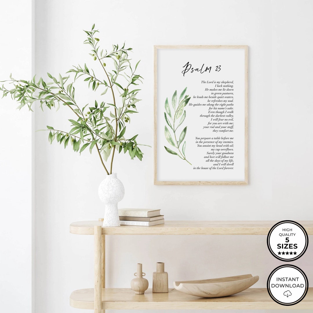 Psalm 23 Scripture Wall Art the Lord is My Shepherd - Etsy