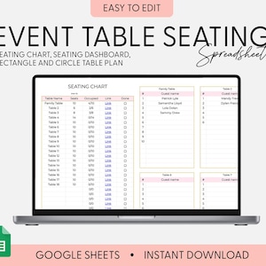 Druckbare Hochzeitstisch Sitzplan Vorlage, Event Tisch Sitzordnung, Head Table Sitzplan, Runde Tisch Sitzplaner