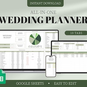 Ultieme digitale sjabloon bruiloftplanner, Google Spreadsheets, sjabloon bruiloftgids bewerkbaar trouwschema, Google Spreadsheets bruiloft organisator