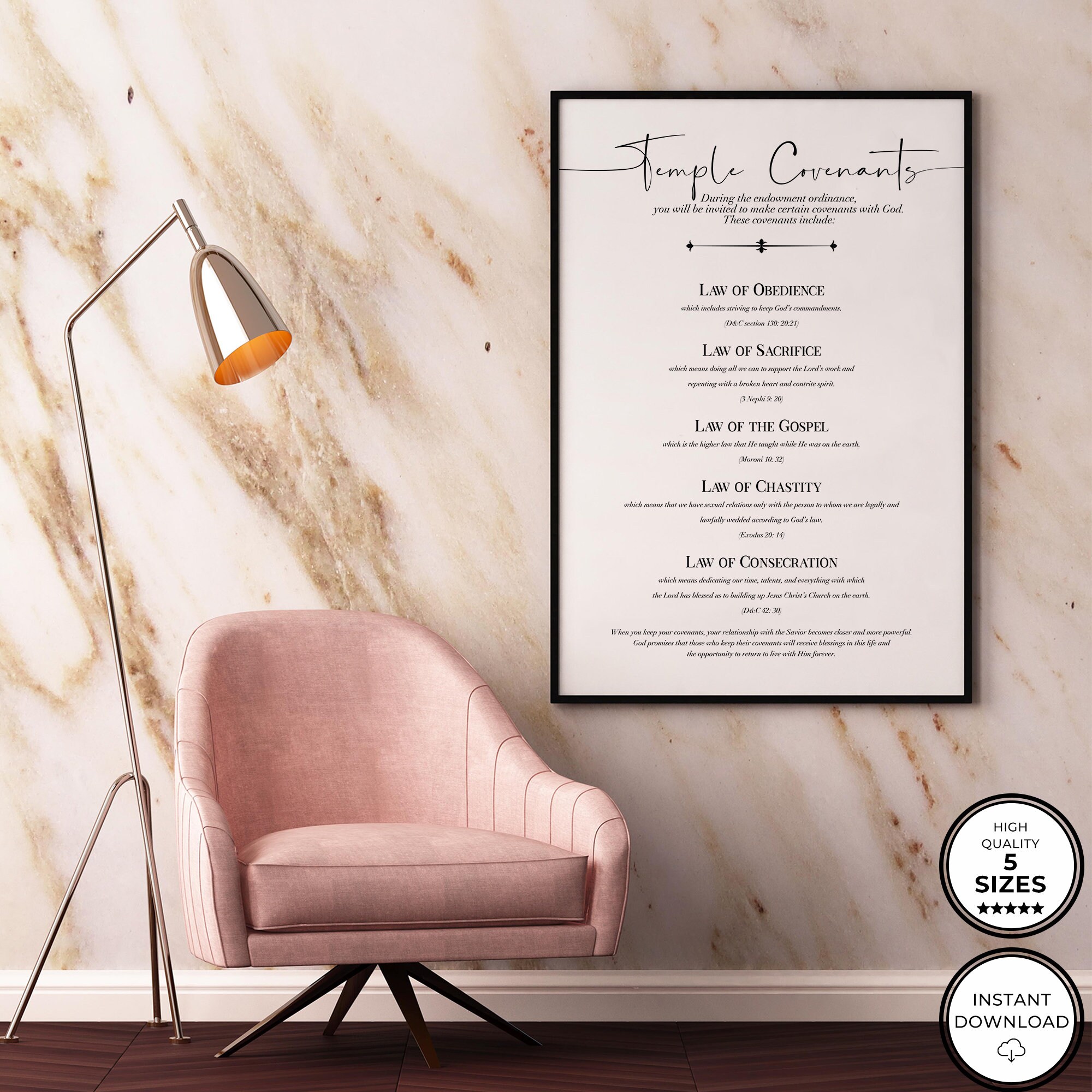 Lds Art Christ LDS Temple Covenants Printable LDS Temple - Etsy