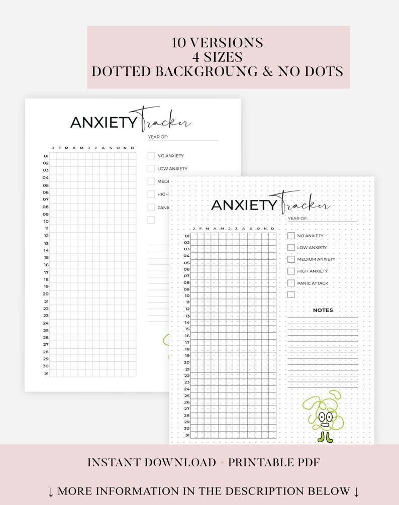 Yearly Trackers Bundle - Journal Pages Printable - Yearly Habit ...