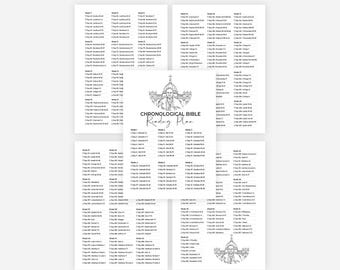 Bible Reading Year Plan List Chronological Bible Reading Plan Printable Bible Tracker One Year Bible Daily Devotion For Women Bible Study