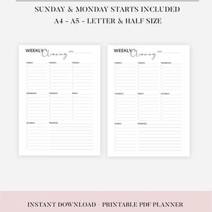 Ultimate cleaning schedule bundle printable Cleaning Planner Bundle Weekly Monthly Yearly Cleaning Checklist Declutter Family Chore Chart image 13