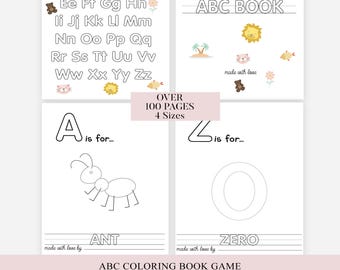 ABC baby shower coloring, babys first coloring book, baby shower games, baby abc book, book for baby shower, abc coloring,cute coloring book