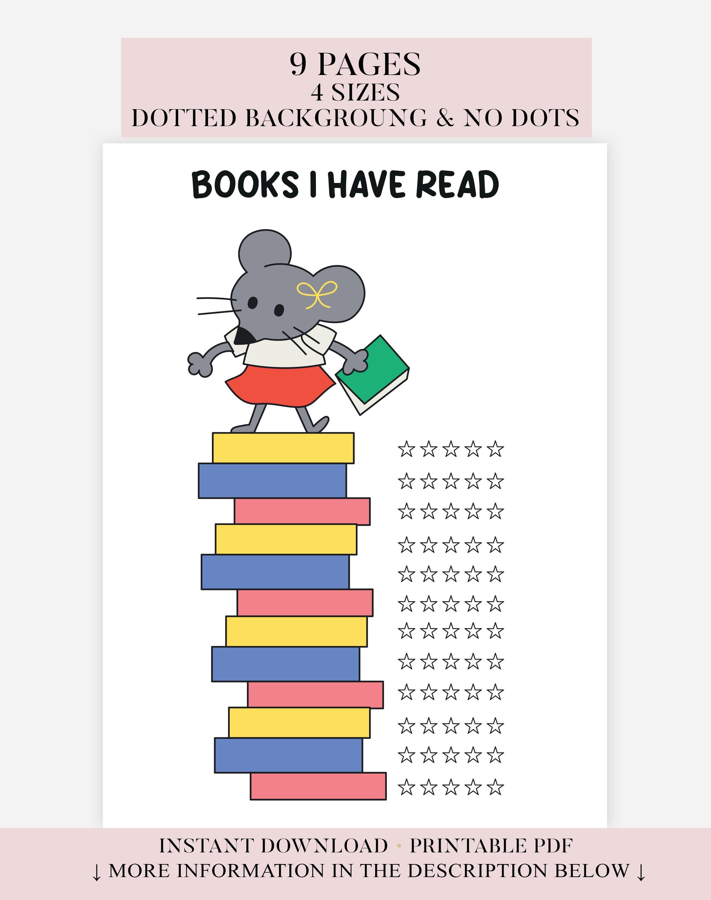 Kids Reading Journal, Printable Kids Book Tracker, Reading Log and Book ...