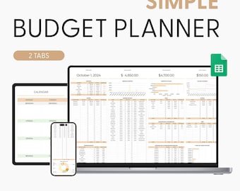 Budget Planner Google Sheet Monthly Budget Spreadsheet Paycheck Budget Template Simple Weekly Financial Planner Beginners Biweekly Budgeting