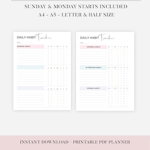 Pdf Habit Tracker Daily Tracker Printable Monthly Habit Tracker Pdf ...