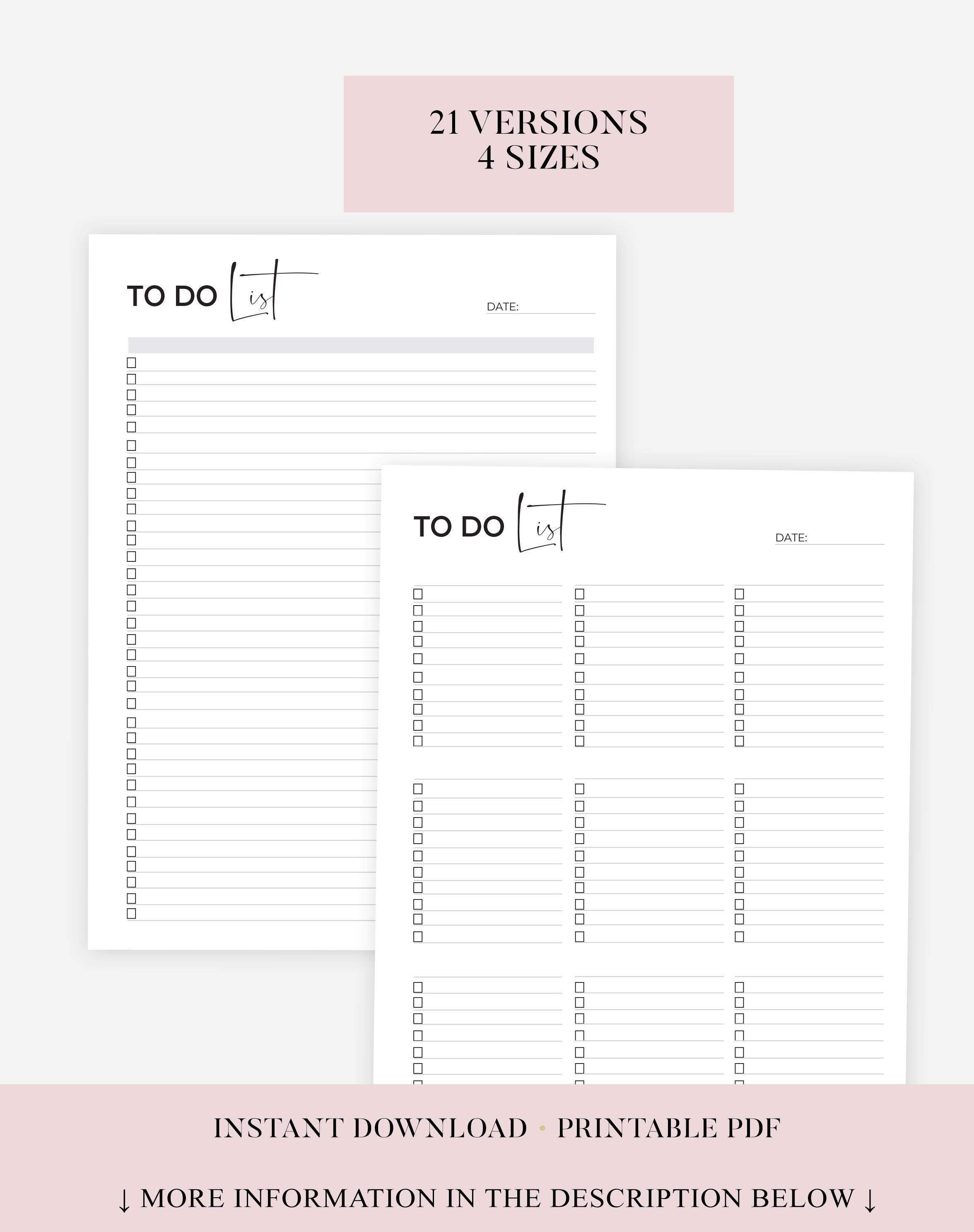 Done List.pdf To Do Lists Pdf, Task Lists, Blank Checklist Template Printable, to Do ...