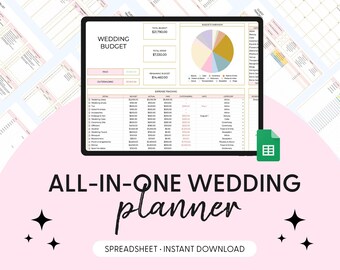 The Ultimate Wedding Day, Wedding Planning Spreadsheet, Google Sheets, Wedding Checklist, Wedding Budget Spreadsheet, Wedding To Do Timeline