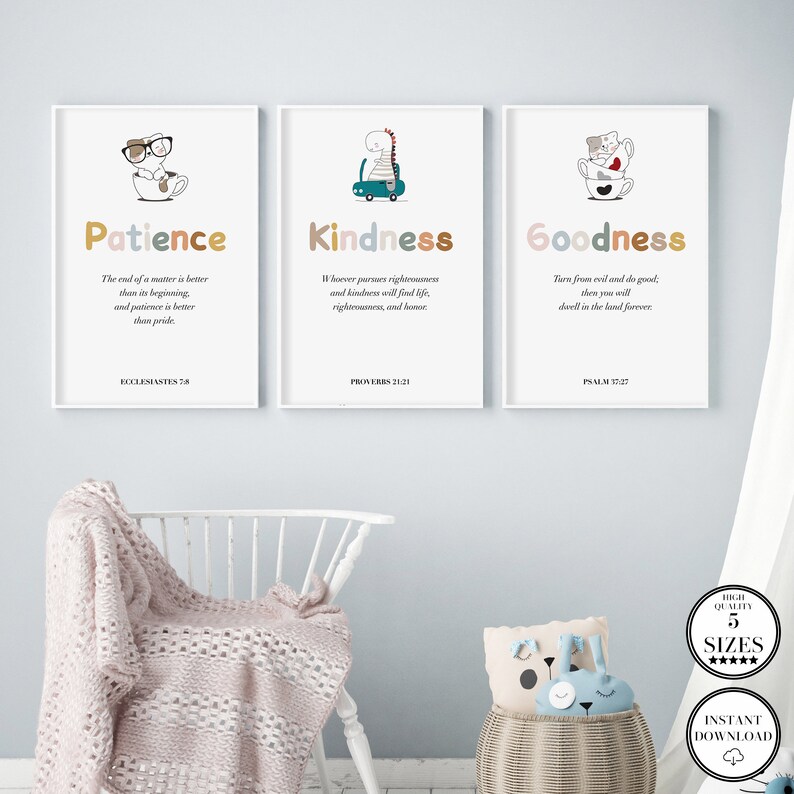 Fruit of the Spirit Nursery Wall Art the Fruits of the Spirit Etsy