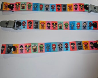 Dummy Clip / Saver Marvel DC dummy pacifier clips