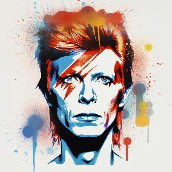 Digital Download Stencil, Multi Layered David Bowie Digital File
