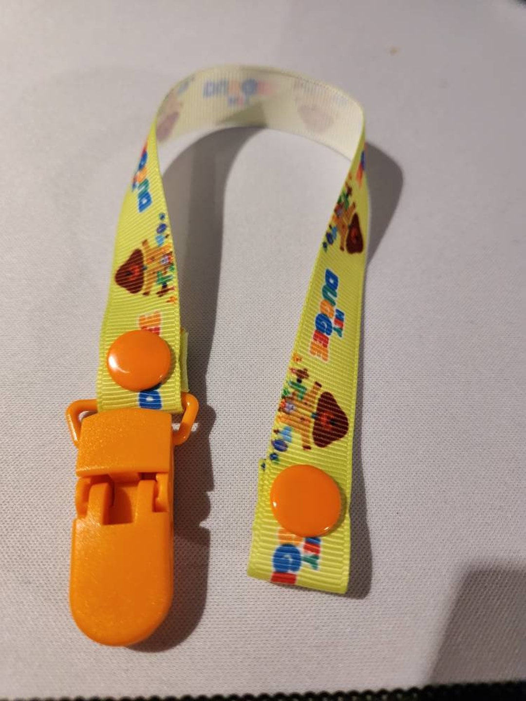 Hey Duggee Dummy Clip / Saver With Orange Clip and Pops Etsy