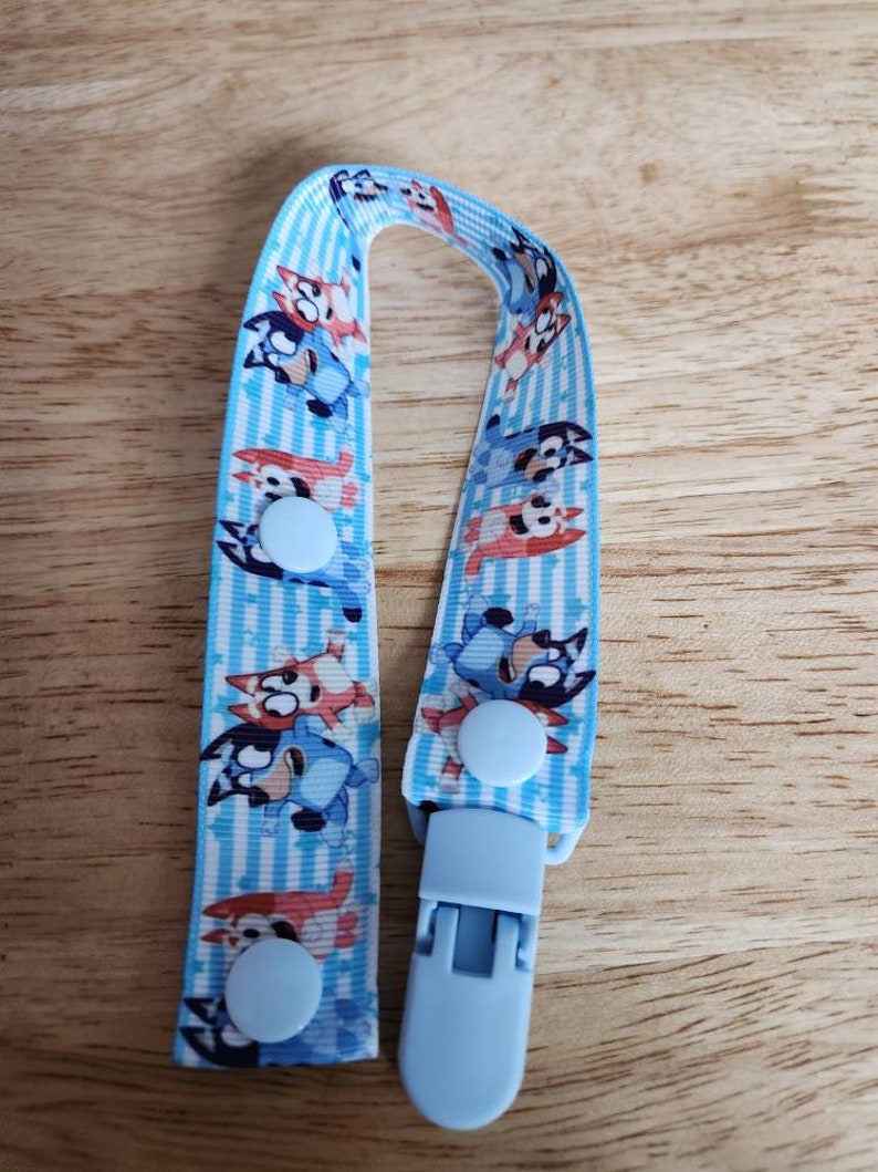 Bluey Dummy Clip blue Pops Etsy
