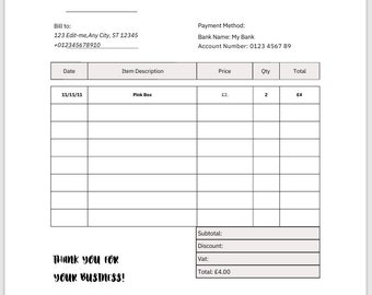 Simple Digital Invoice