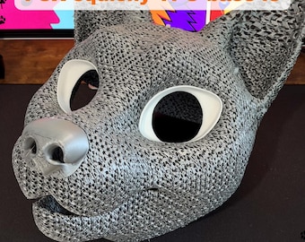 Flexibele TPU-hoofdbasis voor vossen-fursuit | Cartoonachtige/semi-realistische 3D-geprinte vossen-fursuitmasker
