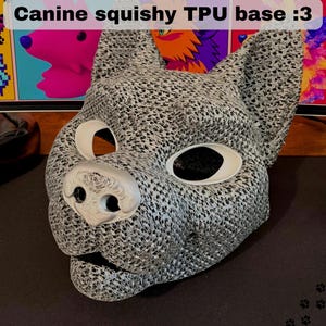 CANINE flexibel TPU-pälsdräktshuvudbas | Lätt, andningsbar hundmask för tillverkare