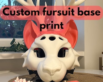 Op maat gemaakte, harige hoofdbasis voor het maken van fursuits, vervaardigd van TPU of PLA.