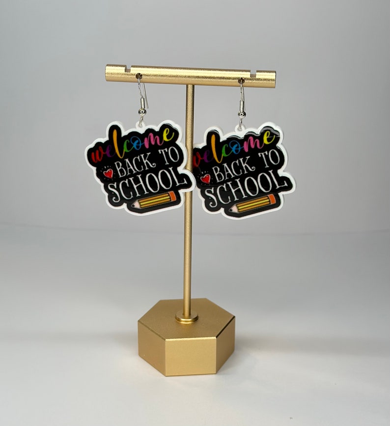 Back to School Earrings School Earrings Teacher Etsy