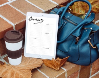 Grocery List Template, Grocery List Printable, Grocery List Printable Template, Grocery List, Simple Grocery List, Instant Download