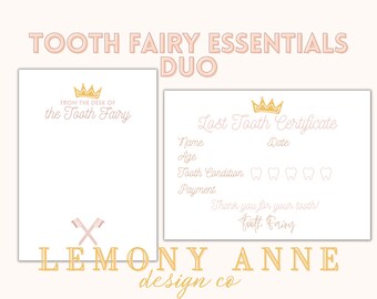 Tooth Fairy Letter | Tooth Fairy Receipt | Tooth Fairy Note | Printable Tooth Fairy Letter | Tooth Fairy Template | Lost Tooth Certificate