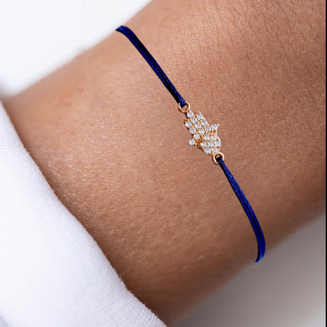 Hamsa Bracelet Fatima Hand Bracelet Protective Hand Etsy