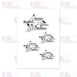 Feuille d’autocollants Baddie