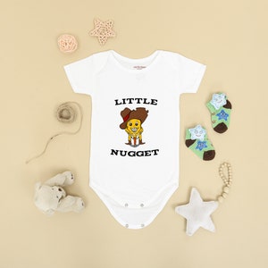 Little Nugget Baby Onesie - Gold Nugget - Stock Trader - Investor - Gold, Silver, Bitcoin - Wall Street - Crypto - Baby Clothing.