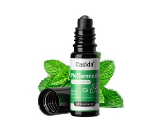 Peppermint Oil Roll on Essential Oils - Peppermint Oil with Liquid Coconut Oil - Massage Aromatherapy - Concentration - Headache - Fresh