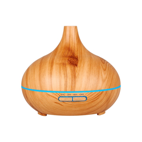 Diffuseur - Aromathérapie - Humidificateur - Parfum - LED - Multicolore - Bois - Design - Cadeau