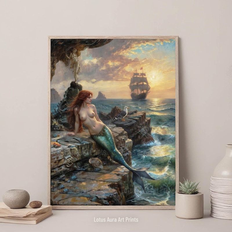 Wall Art Dark Mermaid - Etsy