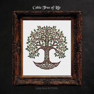 Celtic Tree of Life Cross Stitch Pattern Celtic-Inspired Crafts and Artworks for Modern & Traditional Interiors, Irish Knot,Instant Download