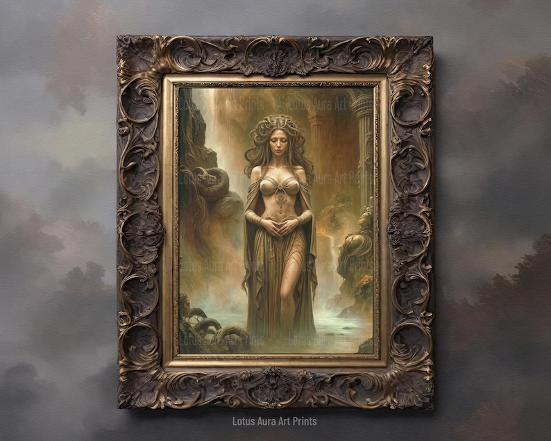 Medusa gorgon,caravaggio medusa,baroque wall art,dark academia print,renaissance art,moody wall art,Baroque Art Prints,Wisdom Of Medusa Gorgon Art Print,Rococo Aesthetic,Greek Mythology,Maximalist Art Decor,Gothic Illustration,Moody Antique Wall Art