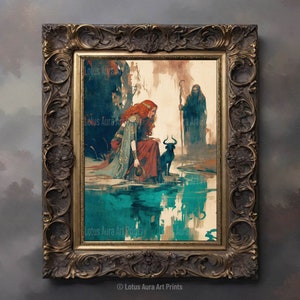 Hecate Art Print, Greek Goddess of Magic and Witchcraft, Hekate Wall Art, Greek Mythology Art, Tonalism style, Mythology Art Print, Witchy