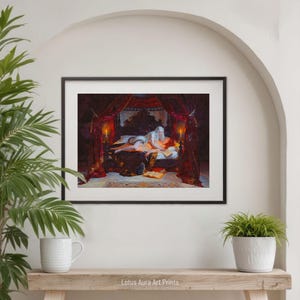 mature content,vampire bride,vampire couple print,vampire legends,dark book lover gift,bride of dracula,dark gothic vampire,femme fatale,gothic fairy tale,gothic mythology,gothic romantasy,gothic occult art,succubus,Dracula's Bride Print,Gothic Romantasy Femme Fatale Art,Occult Vampire Bedroom Oil Painting,Vampire Couple Gift,Letters Of Crimson Vow
