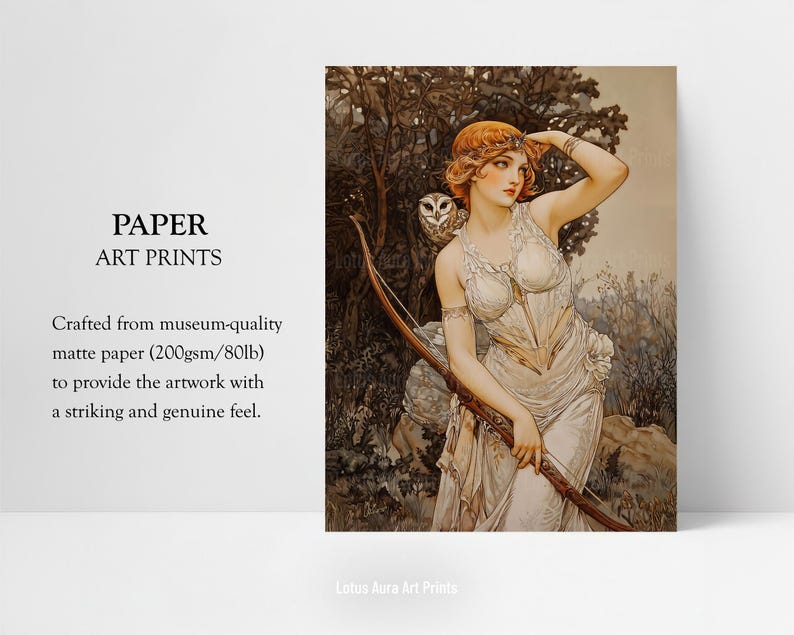 Goddess Home Decor,Art Poster Print,warm colored art,artemis wall art,artemis home decor,classical mythology,goddess poster,ancient greek decor,Goddess Of Hunting Artemis Poster,Art Nouveau Print,Divine Feminine Energy,Ancient Greek Mythology Art