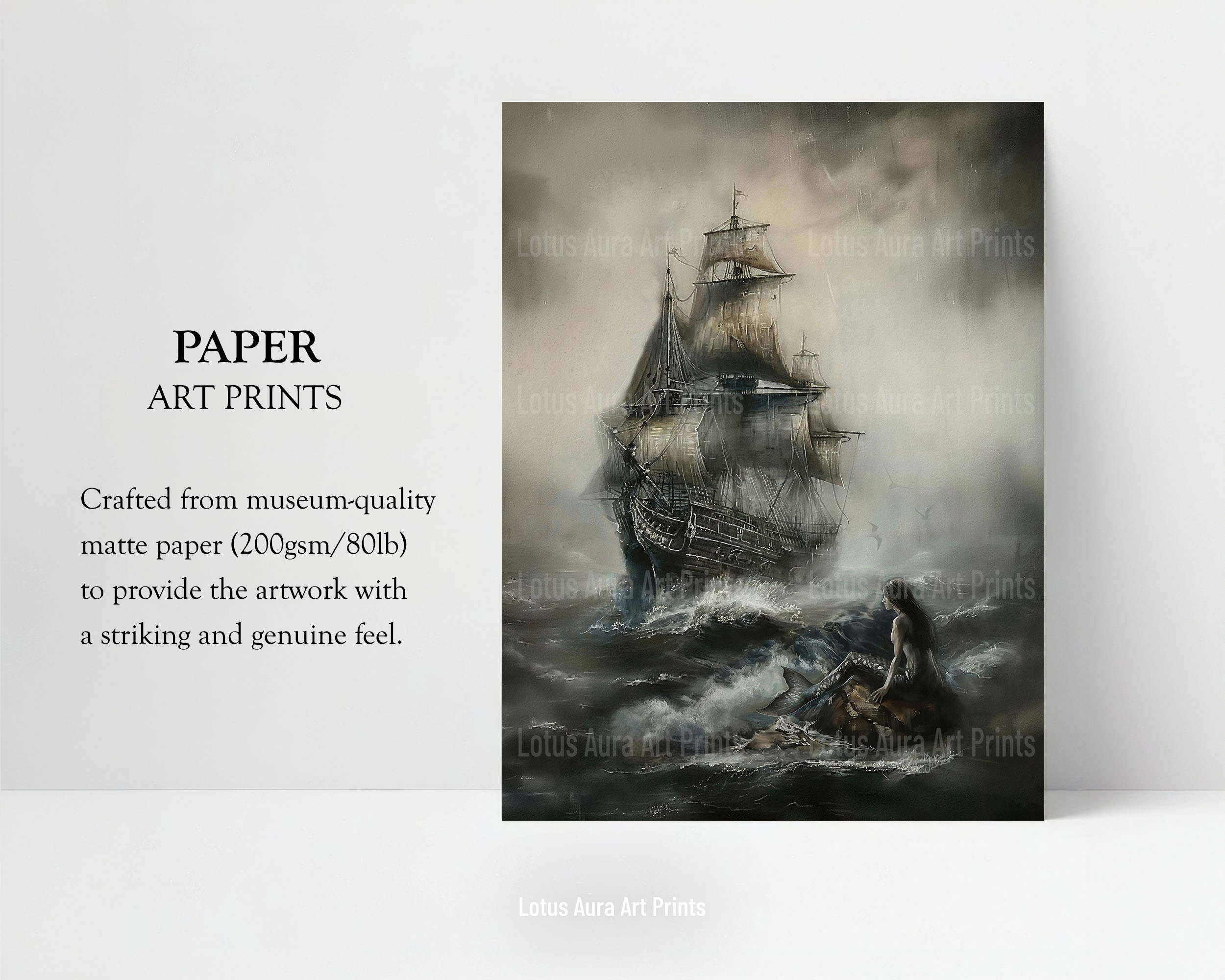Call Of The Siren Print Coastal Ocean Aesthetic Dark Academia Photo Inspiration