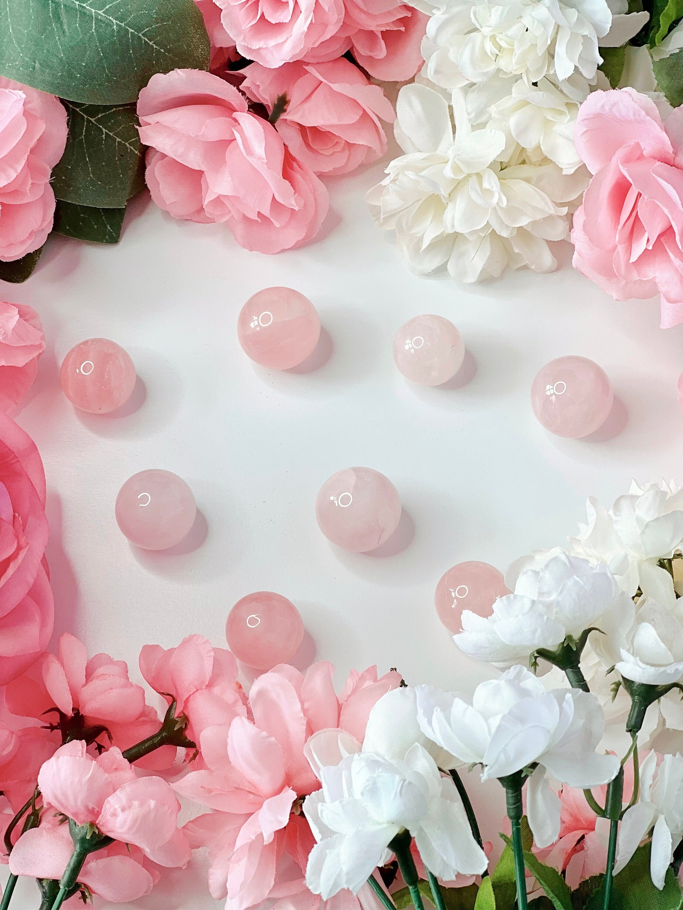 Mini Rose Quartz Spheres, Rose Quartz Crystal Sphere, Crystal Ball ...