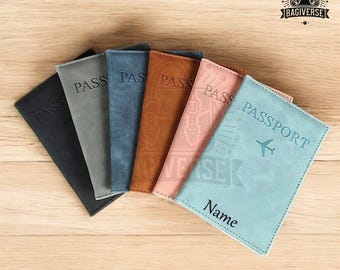 Personalized Passport Cover, Custom Travel Wallet, Passport Wallet, Engraved Passport Case, Gift for Travelers, Travel Accessories